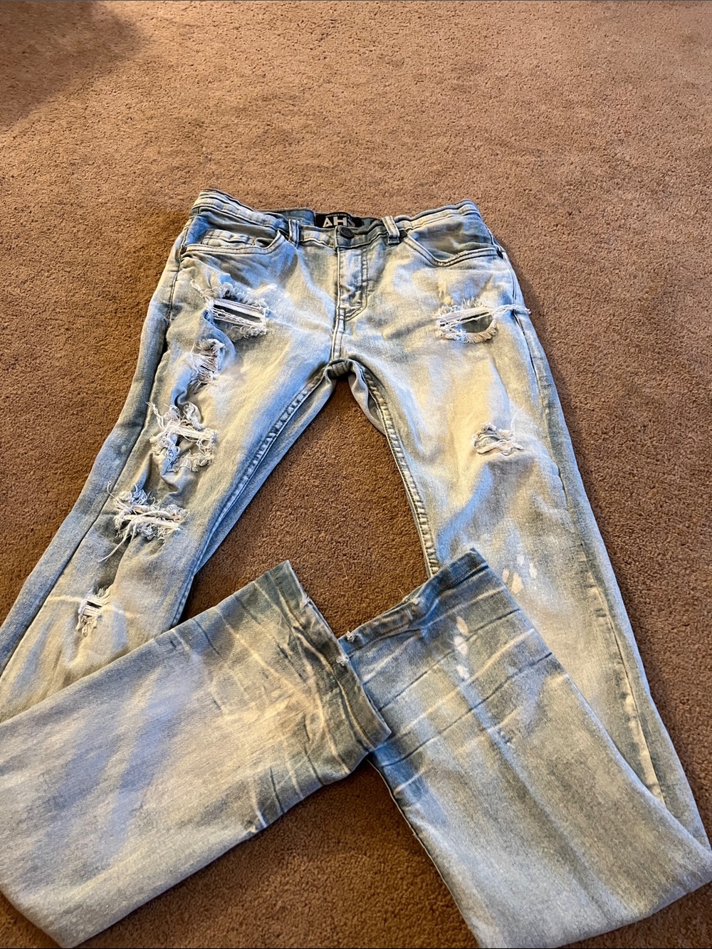 Light Blue Distressed Kids Jeans